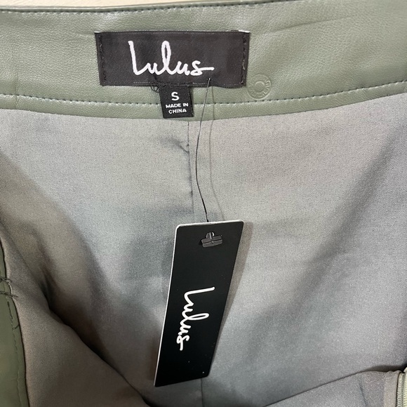 NWT Lulus Most Fab Vegan Leather Button-Front Mini Skirt Gray Various Sizes - Picture 6 of 13